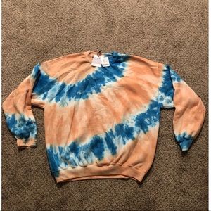 UO Renewal Diagonal Tie-Dye Crew Neck Sweatshirt